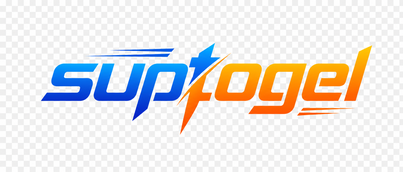 Logo suptogel yang berwarna ungu dan putih